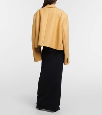 Khaite Raymond Oversized Double-breasted Jacket In Beige