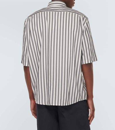 Shop Acne Studios Oversized Striped Shirt In Black