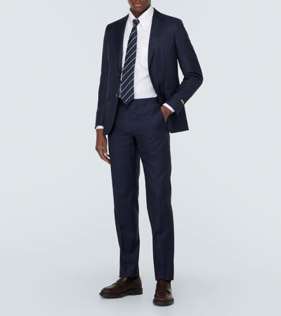 Loro Piana Agui Cotton Oxfort Shirt In White