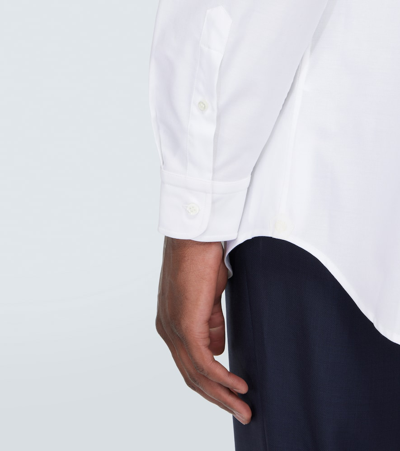 Loro Piana Agui Cotton Oxfort Shirt In White