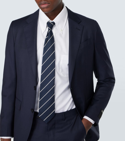 Loro Piana Agui Cotton Oxfort Shirt In White