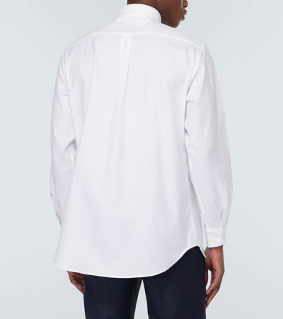 Loro Piana Agui Cotton Oxfort Shirt In White