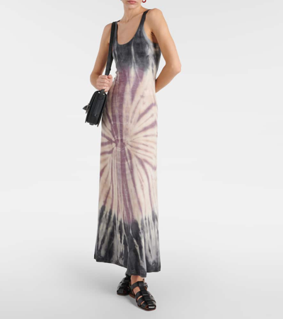 Shop Gabriela Hearst Beca Tie-dye Cashmere And Silk Maxi Dress In Multicoloured