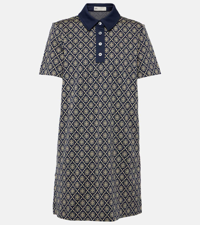 Shop Tory Sport T Monogram Shirtdress In Blue