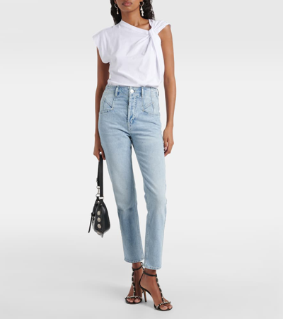 Shop Isabel Marant Niliane High-rise Slim Jeans In Blue