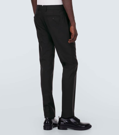 Shop Ami Alexandre Mattiussi Virgin Wool Slim Pants In Black