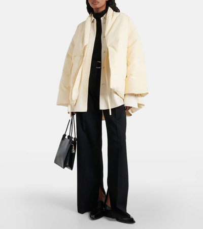 Jil Sander Tie-detail Down Jacket In Dune