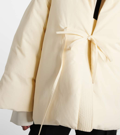 Jil Sander Tie-detail Down Jacket In Dune