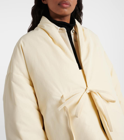Jil Sander Tie-detail Down Jacket In Dune