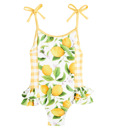 Shop Suncracy Malaga Printed Swimsuit In Gelb