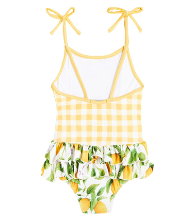 Shop Suncracy Malaga Printed Swimsuit In Gelb