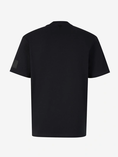 Shop Ami Alexandre Mattiussi Ami Paris Plain Cotton T-shirt In Negre