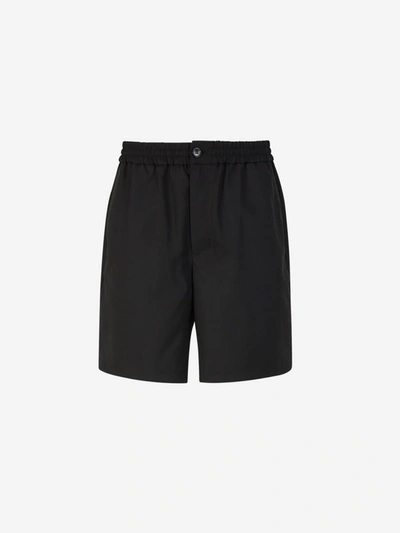Shop Ami Alexandre Mattiussi Ami Paris Wool Formal Bermudas Shorts In Negre