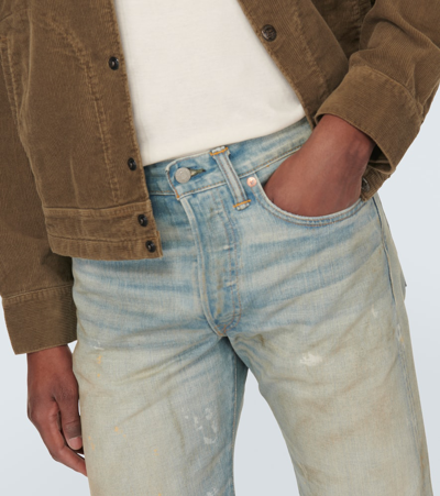 Shop Rrl Mid-rise Straight Jeans In Camden Wash