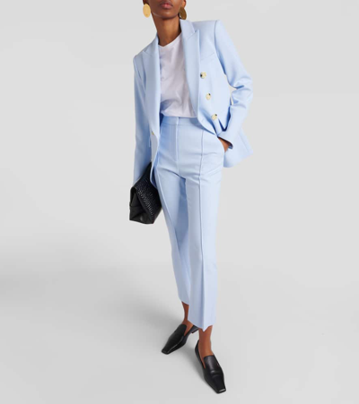 Veronica Beard Tani Flared Trousers In Blue