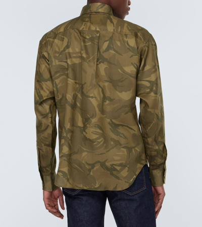 Tom Ford Military Motif Shirt In Camo