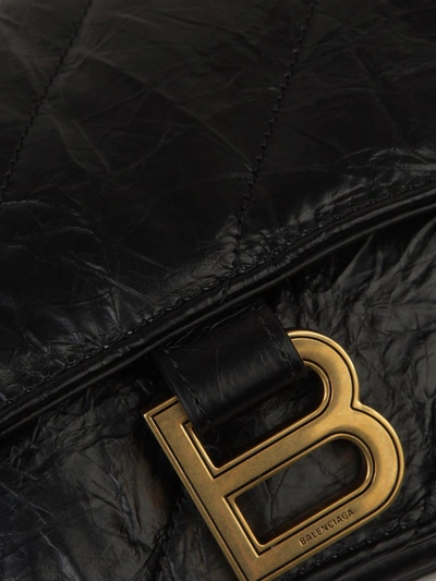 Shop Balenciaga Crush S Shoulder Bag In Negre