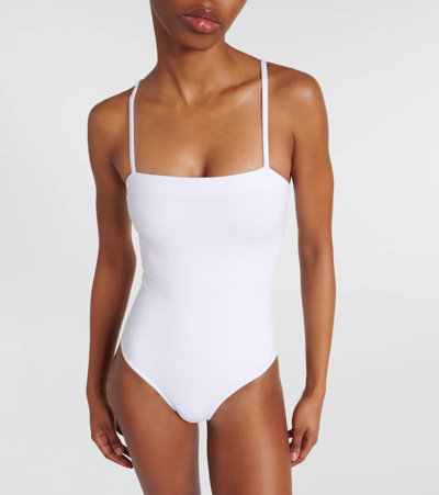 Shop Eres Aquarelle Swimsuit In Blanc