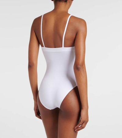 Shop Eres Aquarelle Swimsuit In Blanc