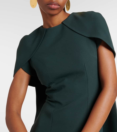Safiyaa Caped Gown In D. Spruce