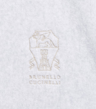 Shop Brunello Cucinelli Cotton Terry Robe In White