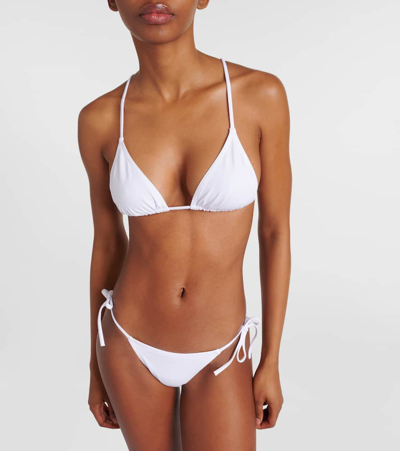 Eres Mouna Triangle Bikini Top In Blanc
