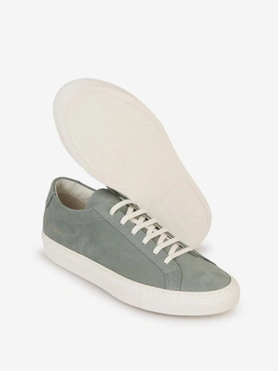 Shop Common Projects Leather Achilles Sneakers In Verd Fosc