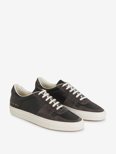 Shop Common Projects Leather Sneakers In Negre