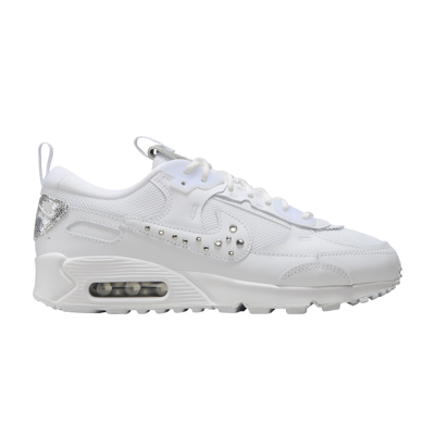 Pre-owned Nike Wmns Air Max 90 Futura 'studded Swoosh' In White