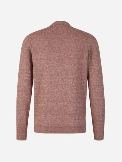 Shop Fedeli Linen And Cotton Sweater In Vermell