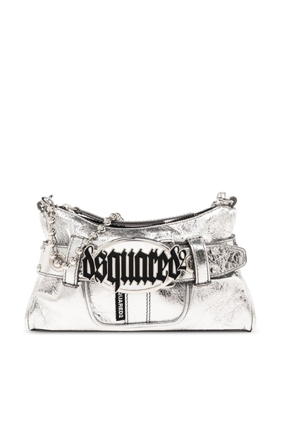 Shop Dsquared2 Gothic Logo In Silver