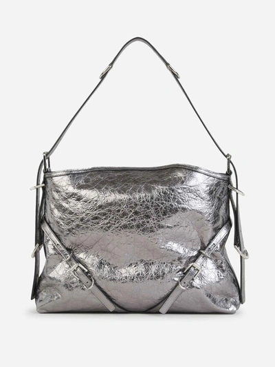 Shop Givenchy M Voyou Crossbody Bag In Platejat