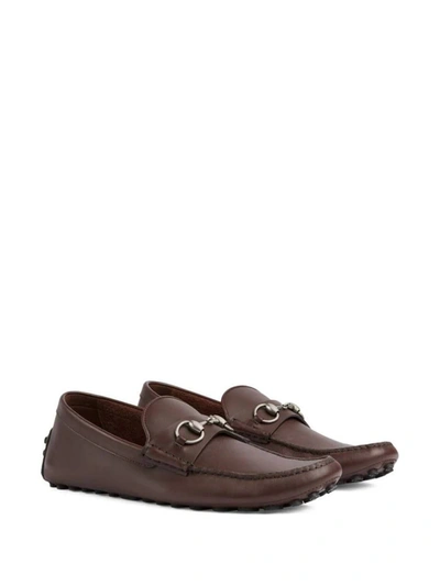 Shop Gucci Flat Shoes In Cocoa