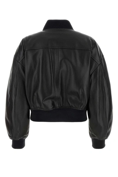 Shop Gucci Leather Jackets In Black