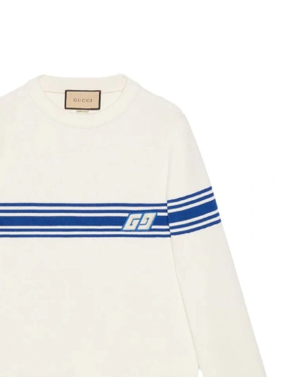 Shop Gucci Sweaters In Ivory/blur/mix