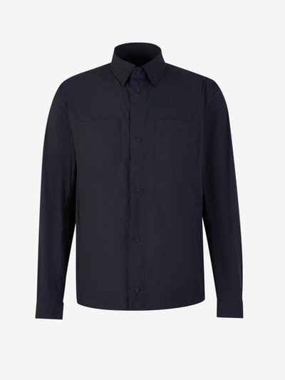 Shop Herno Pockets Technical Jacket In Blau Nit