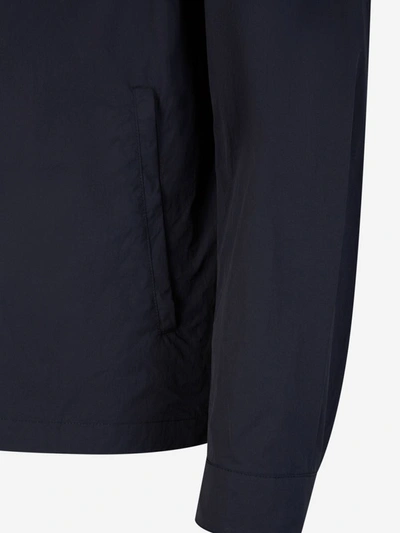 Shop Herno Pockets Technical Jacket In Blau Nit