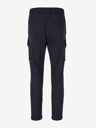 Shop Herno Technical Cargo Trousers In Blau Nit