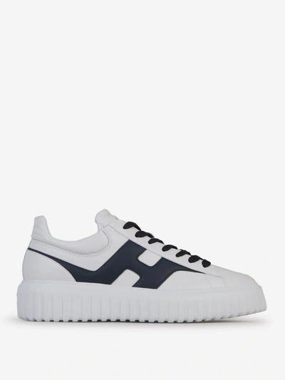 Shop Hogan H-stripes Sneakers In Blanc