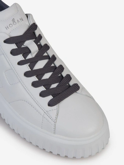 Shop Hogan H-stripes Sneakers In Blanc