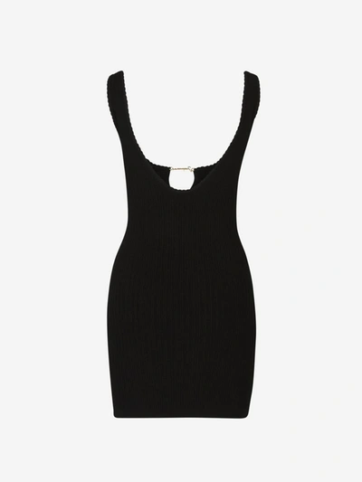 Shop Jacquemus Sierra Mini Dress In Negre