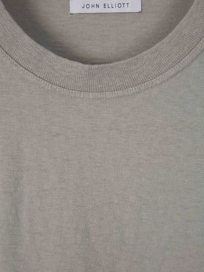 Shop John Elliott Plain Cotton T-shirt In Gris Pedra