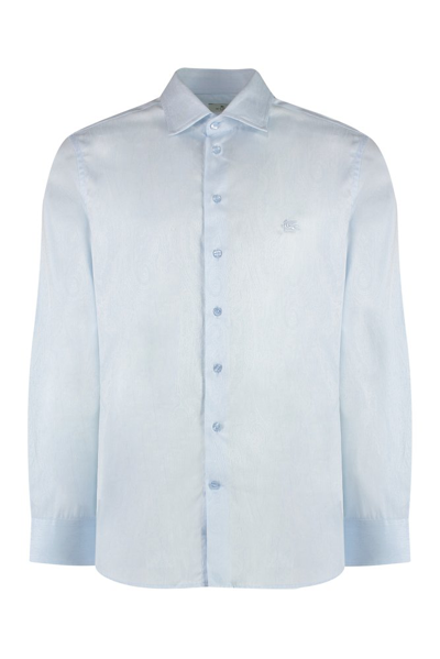 Shop Etro Pegaso Embroidered Long In Blue