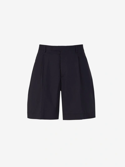 Shop Lardini Formal Cotton Bermudas Shorts In Blau Nit
