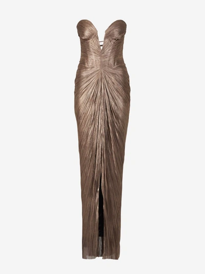 Shop Maria Lucia Hohan Tia Maxi Dress In Bronze
