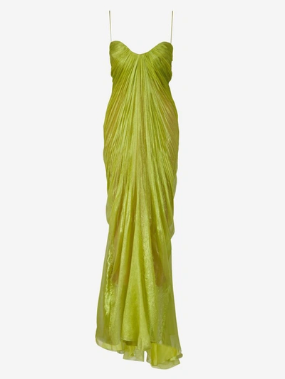 Shop Maria Lucia Hohan Victoria Maxi Dress In Verd Llima