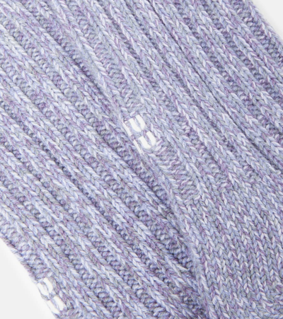 Miu Miu Socken Aus Kaschmir Und Wolle In Purple