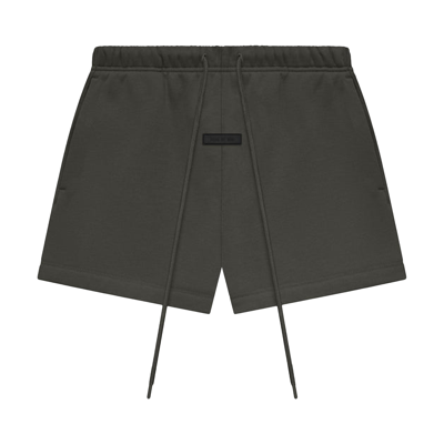 Pre-owned Essentials Fear Of God  Fleece Running Short 'ink' In Black