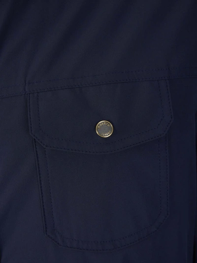 Shop Moorer Atlas Technical Jacket In Blau Nit