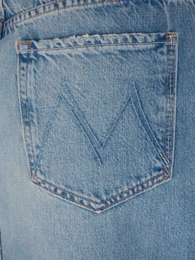 Shop Mother Maxi Denim Skirt In Blau Denim